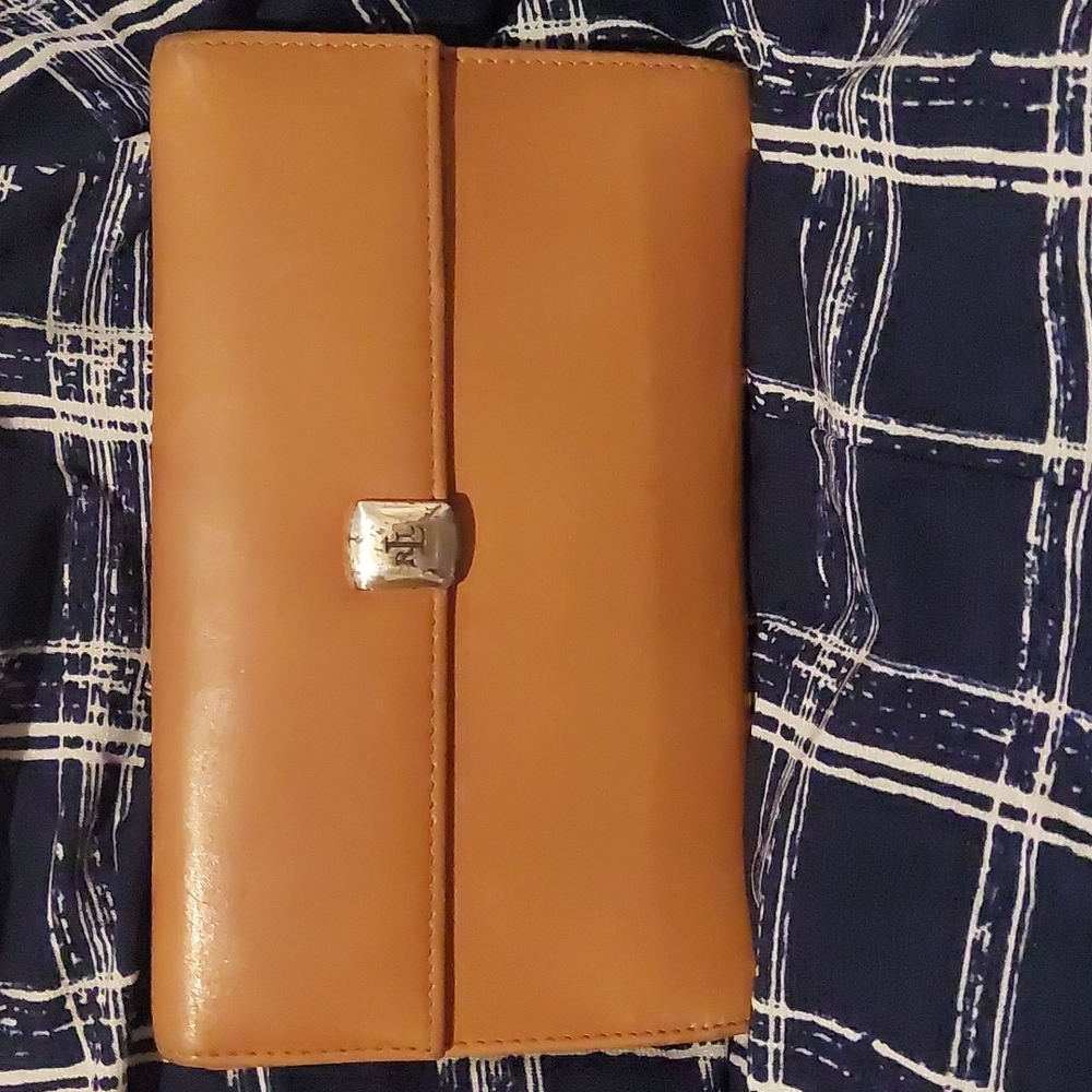 LAUREN BY RALPH LAUREN VINTAGE BROWN LEATHER WALLET